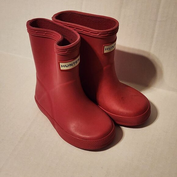 Hunter Baby Toddler Girls sz 4  Pink Rubber Waterproof Rain Boots - Picture 1 of 9